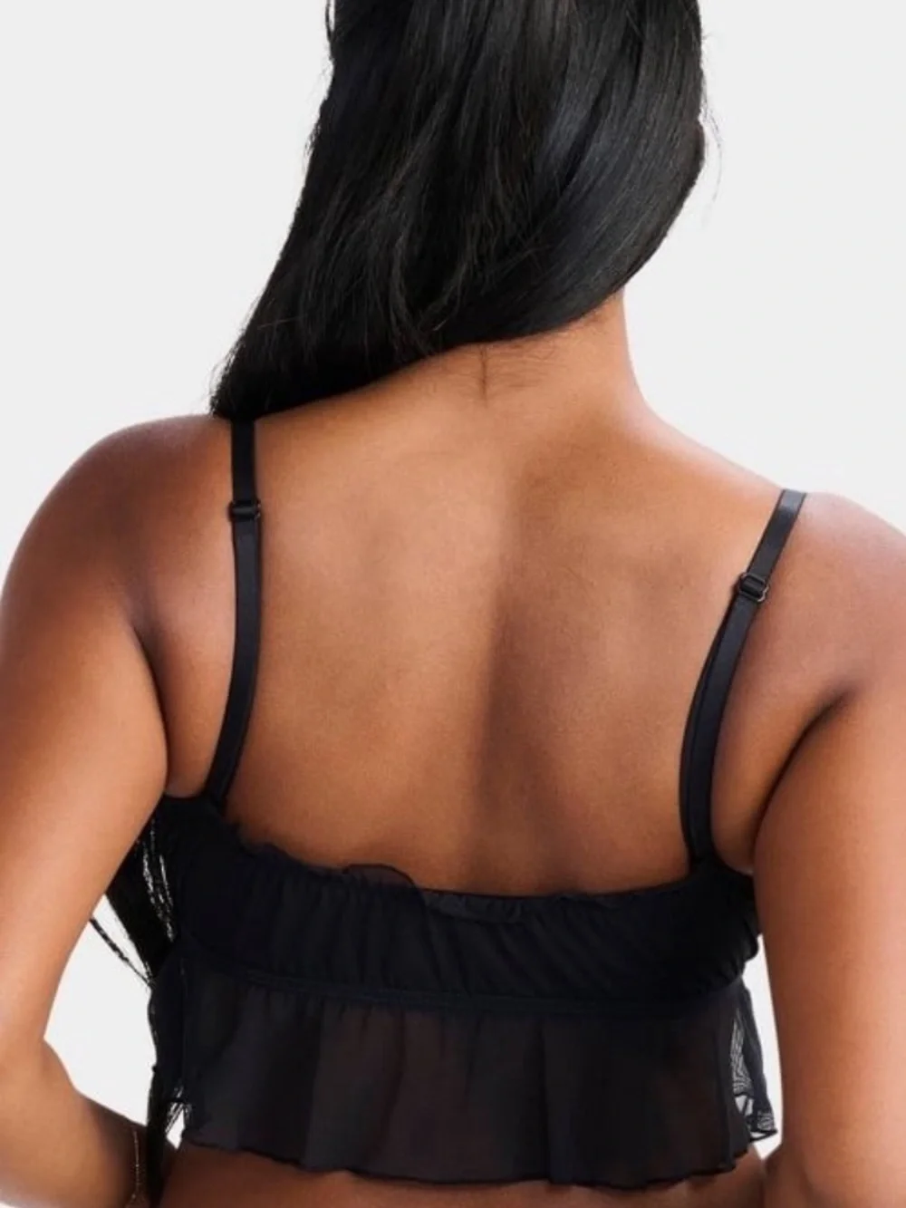 Parade Black Mesh Bralette XL‎ Rose Lingerie Coquette